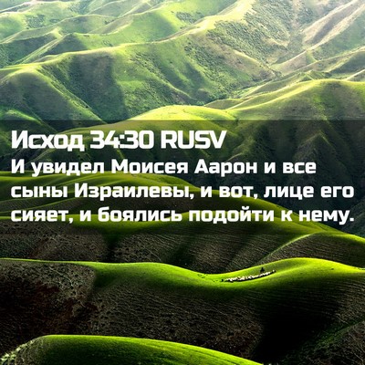 Picture 02 - Исход 34:30 RUSV - И увидел Моисея Аарон и все - Bible Verse Picture