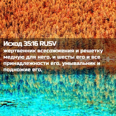 Picture 02 - Исход 35:16 RUSV - жертвенник всесожжения и - Bible Verse Picture