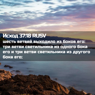Picture 02 - Исход 37:18 RUSV - шесть ветвей выходило из - Bible Verse Picture