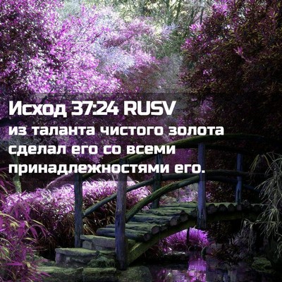 Picture 02 - Исход 37:24 RUSV - из таланта чистого золота - Bible Verse Picture