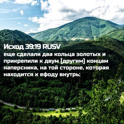 Picture 02 - Исход 39:19 RUSV - еще сделали два кольца - Bible Verse Picture