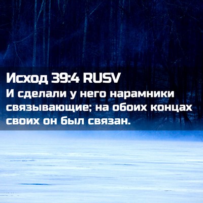 Picture 02 - Исход 39:4 RUSV - И сделали у него нарамники - Bible Verse Picture