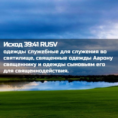 Picture 02 - Исход 39:41 RUSV - одежды служебные для - Bible Verse Picture