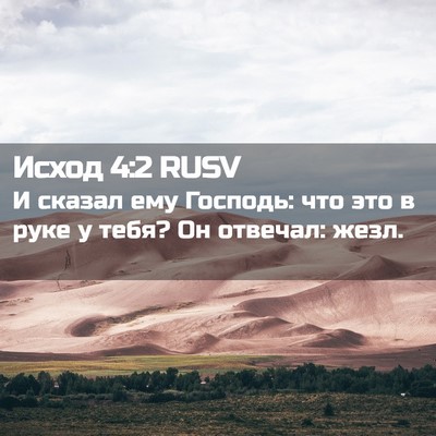 Picture 02 - Исход 4:2 RUSV - И сказал ему Господь: что - Bible Verse Picture