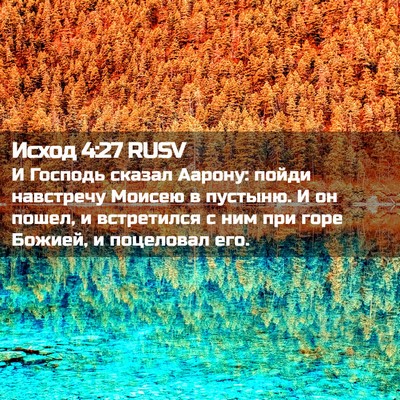 Picture 02 - Исход 4:27 RUSV - И Господь сказал Аарону: - Bible Verse Picture