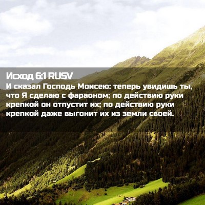 Picture 02 - Исход 6:1 RUSV - И сказал Господь Моисею: - Bible Verse Picture