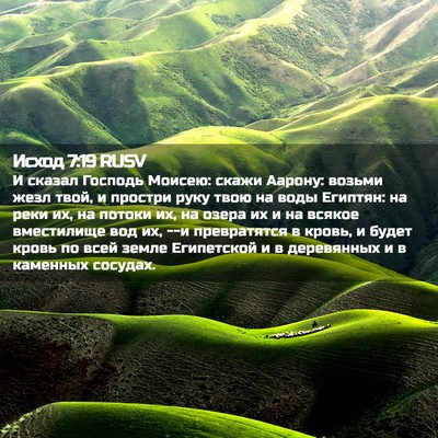 Picture 02 - Исход 7:19 RUSV - И сказал Господь Моисею: - Bible Verse Picture