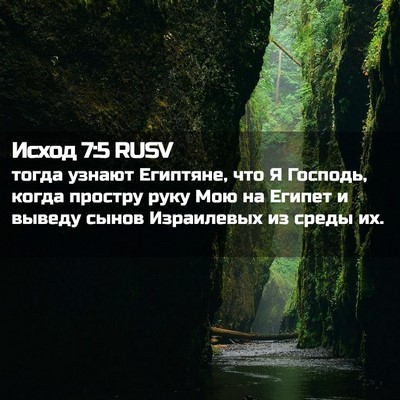 Picture 02 - Исход 7:5 RUSV - тогда узнают Египтяне, что - Bible Verse Picture