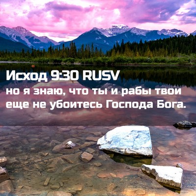 Picture 02 - Исход 9:30 RUSV - но я знаю, что ты и рабы - Bible Verse Picture