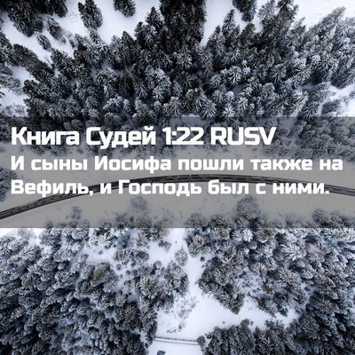 Picture 02 - Книга Судей 1:22 RUSV - И сыны Иосифа пошли также - Bible Verse Picture