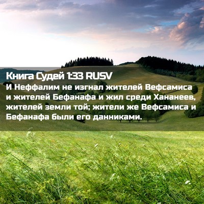 Picture 02 - Книга Судей 1:33 RUSV - И Неффалим не изгнал - Bible Verse Picture