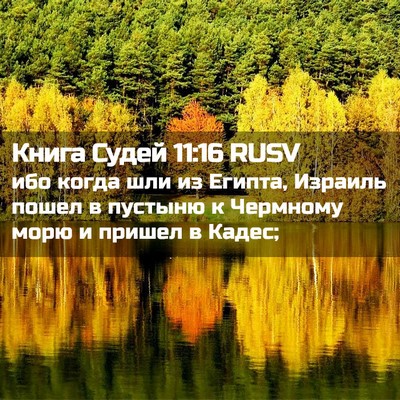 Picture 02 - Книга Судей 11:16 RUSV - ибо когда шли из Египта, - Bible Verse Picture
