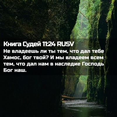 Picture 02 - Книга Судей 11:24 RUSV - Не владеешь ли ты тем, что - Bible Verse Picture