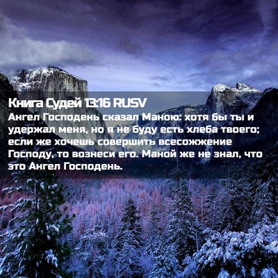 Picture 02 - Книга Судей 13:16 RUSV - Ангел Господень сказал - Bible Verse Picture