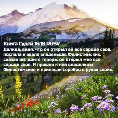 Picture 02 - Книга Судей 16:18 RUSV - Далида, видя, что он открыл - Bible Verse Picture