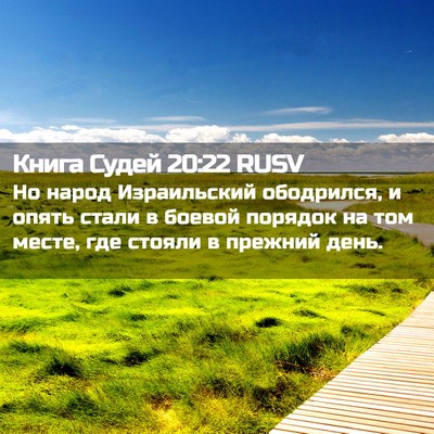 Picture 02 - Книга Судей 20:22 RUSV - Но народ Израильский - Bible Verse Picture
