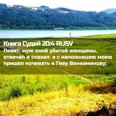 Picture 02 - Книга Судей 20:4 RUSV - Левит, муж оной убитой - Bible Verse Picture
