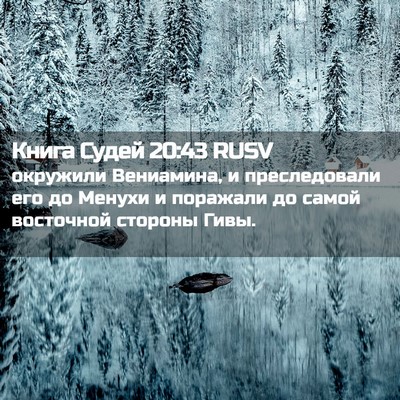 Picture 02 - Книга Судей 20:43 RUSV - окружили Вениамина, и - Bible Verse Picture