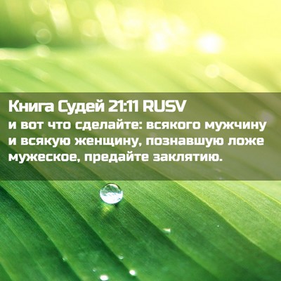 Picture 02 - Книга Судей 21:11 RUSV - и вот что сделайте: всякого - Bible Verse Picture