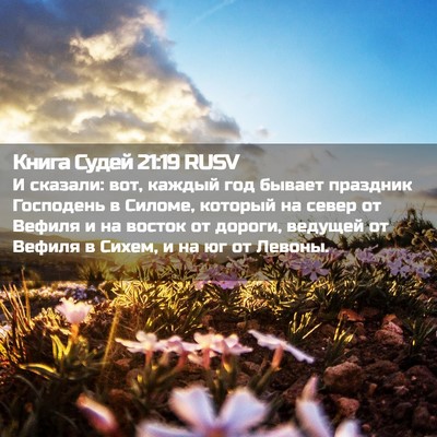 Picture 02 - Книга Судей 21:19 RUSV - И сказали: вот, каждый год - Bible Verse Picture