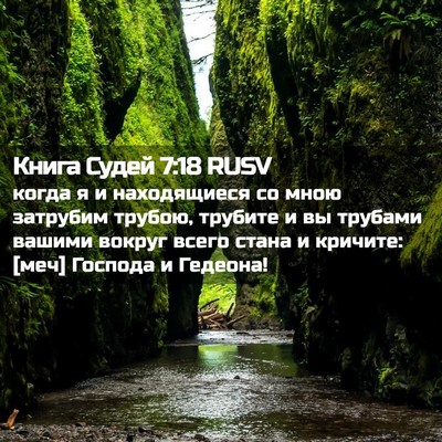 Picture 02 - Книга Судей 7:18 RUSV - когда я и находящиеся со - Bible Verse Picture