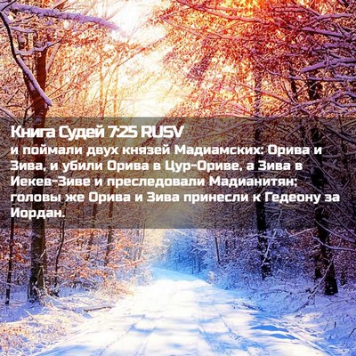 Picture 02 - Книга Судей 7:25 RUSV - и поймали двух князей - Bible Verse Picture
