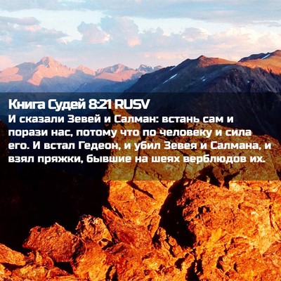 Picture 02 - Книга Судей 8:21 RUSV - И сказали Зевей и Салман: - Bible Verse Picture