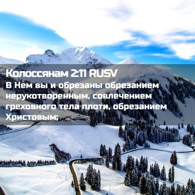 Picture 02 - Колоссянам 2:11 RUSV - В Нем вы и обрезаны - Bible Verse Picture