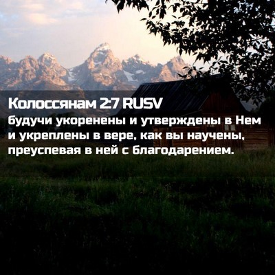 Picture 02 - Колоссянам 2:7 RUSV - будучи укоренены и - Bible Verse Picture