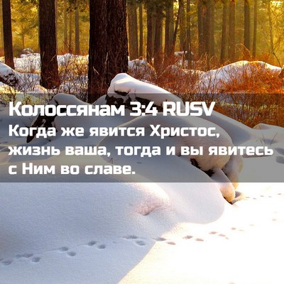 Picture 02 - Колоссянам 3:4 RUSV - Когда же явится Христос, - Bible Verse Picture