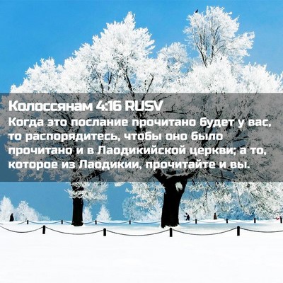 Picture 02 - Колоссянам 4:16 RUSV - Когда это послание - Bible Verse Picture