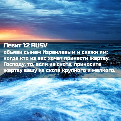 Picture 02 - Левит 1:2 RUSV - объяви сынам Израилевым и - Bible Verse Picture