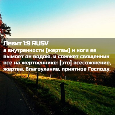 Picture 02 - Левит 1:9 RUSV - а внутренности [жертвы] и - Bible Verse Picture