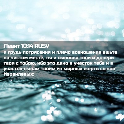 Picture 02 - Левит 10:14 RUSV - и грудь потрясания и плечо - Bible Verse Picture