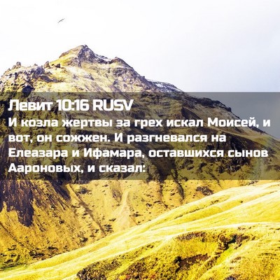 Picture 02 - Левит 10:16 RUSV - И козла жертвы за грех - Bible Verse Picture