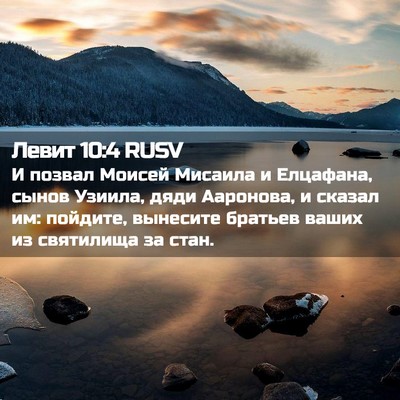 Picture 02 - Левит 10:4 RUSV - И позвал Моисей Мисаила и - Bible Verse Picture