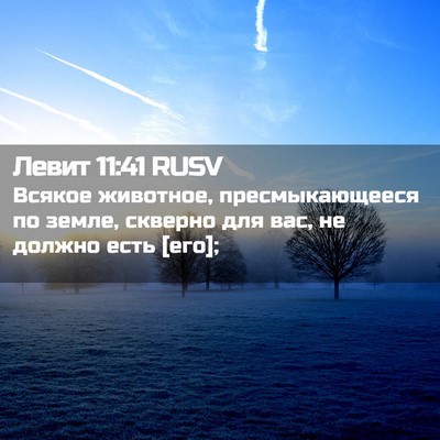 Picture 02 - Левит 11:41 RUSV - Всякое животное, - Bible Verse Picture