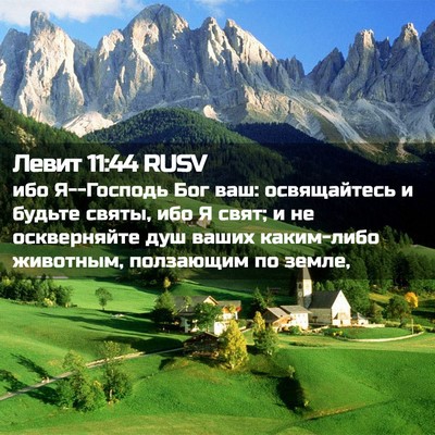 Picture 02 - Левит 11:44 RUSV - ибо Я--Господь Бог ваш: - Bible Verse Picture