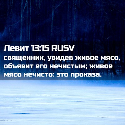 Picture 02 - Левит 13:15 RUSV - священник, увидев живое - Bible Verse Picture