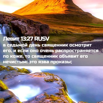 Picture 02 - Левит 13:27 RUSV - в седьмой день священник - Bible Verse Picture