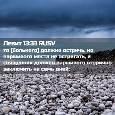 Picture 02 - Левит 13:33 RUSV - то [больного] должно - Bible Verse Picture
