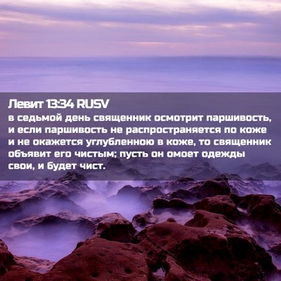 Picture 02 - Левит 13:34 RUSV - в седьмой день священник - Bible Verse Picture