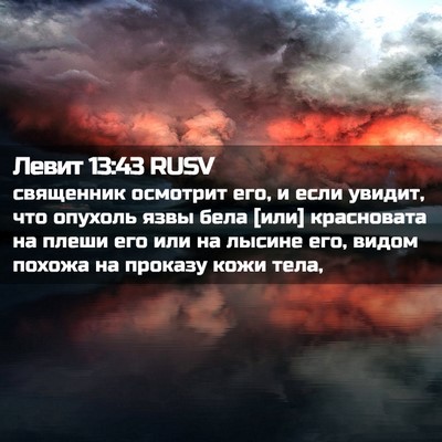 Picture 02 - Левит 13:43 RUSV - священник осмотрит его, и - Bible Verse Picture