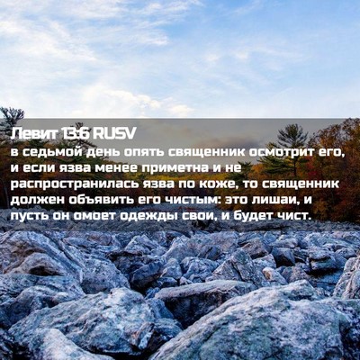 Picture 02 - Левит 13:6 RUSV - в седьмой день опять - Bible Verse Picture