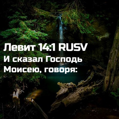 Picture 02 - Левит 14:1 RUSV - И сказал Господь Моисею, - Bible Verse Picture