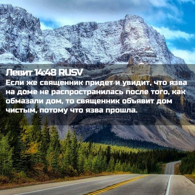 Picture 02 - Левит 14:48 RUSV - Если же священник придет и - Bible Verse Picture