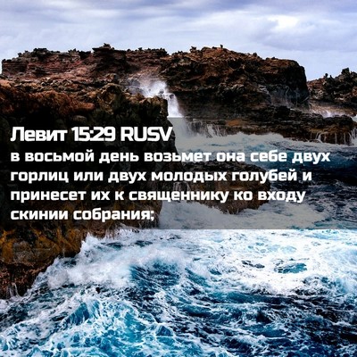 Picture 02 - Левит 15:29 RUSV - в восьмой день возьмет она - Bible Verse Picture