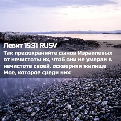 Picture 02 - Левит 15:31 RUSV - Так предохраняйте сынов - Bible Verse Picture