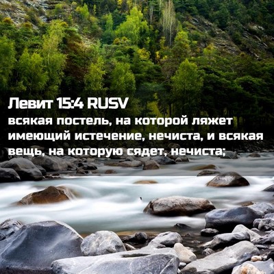 Picture 02 - Левит 15:4 RUSV - всякая постель, на которой - Bible Verse Picture