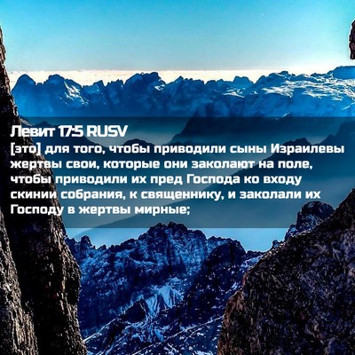 Picture 02 - Левит 17:5 RUSV - [это] для того, чтобы - Bible Verse Picture